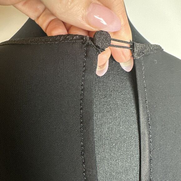 Guess Sheer Mesh Top S Y2K Goth Grunge Peplum Black Textured Shirt - Picture 9 of 15